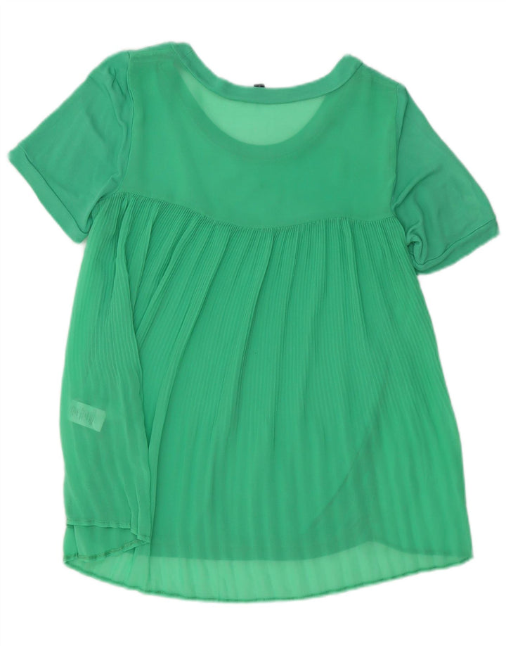 French Connection Haut Chemisier Femme UK 10 Petit Vert Viscose