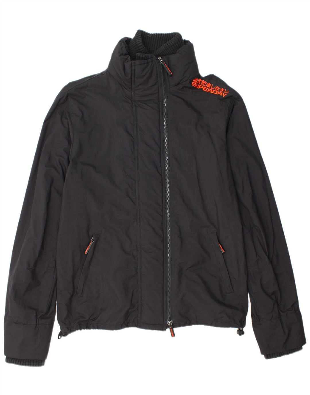SUPERDRY Veste de pluie graphique pour femme UK 18 XL Nylon noir