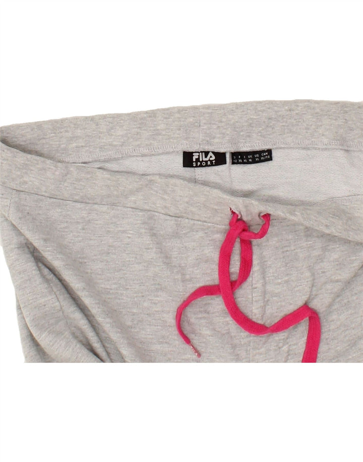 FILA Womens Tracksuit Trousers UK 16 Large  Grey Cotton Vintage Fila and Second-Hand Fila from Messina Hembry 