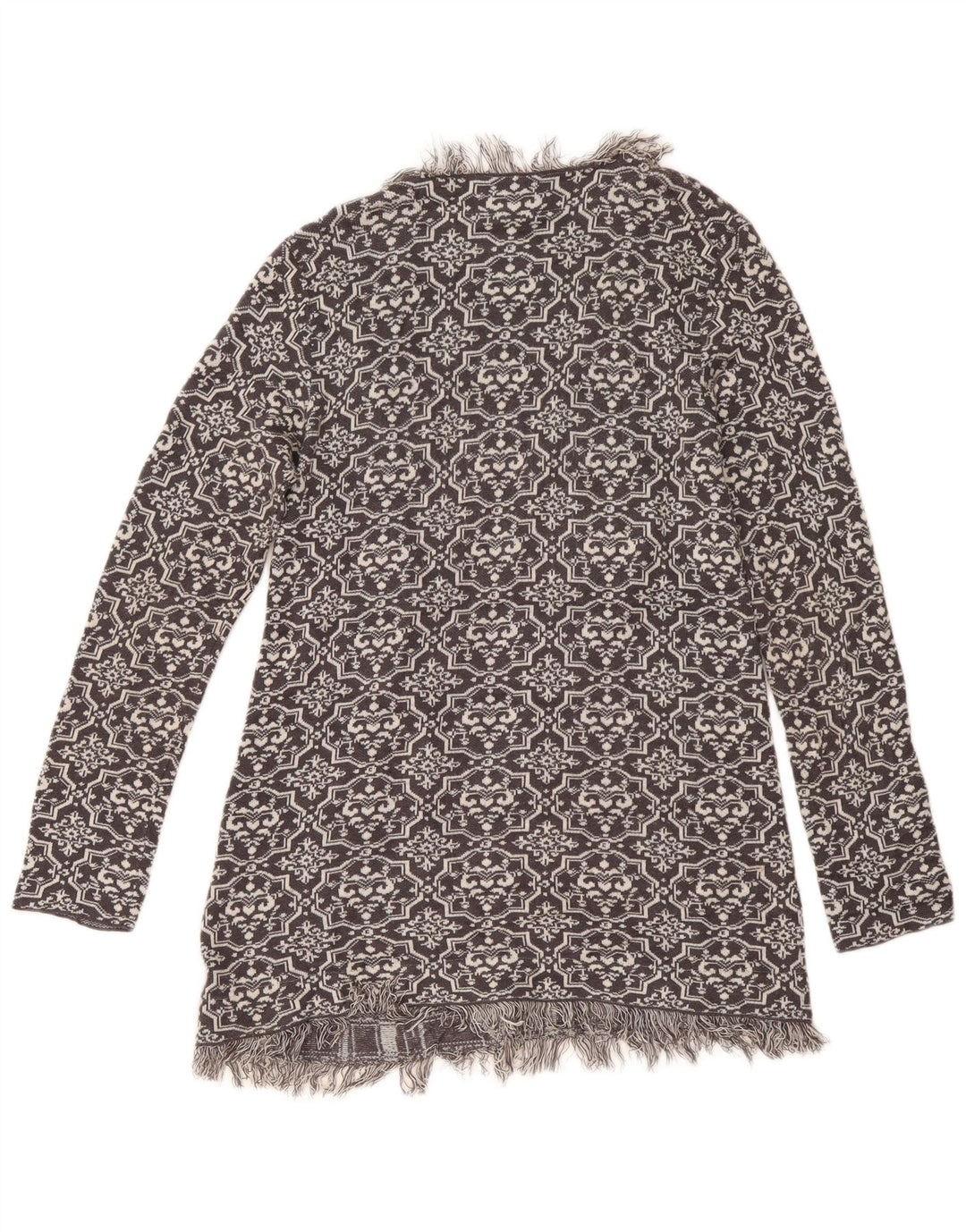 Rip Curl Pull Cardigan Ouvert pour Femme UK 8 Petit Gris Fair Isle
