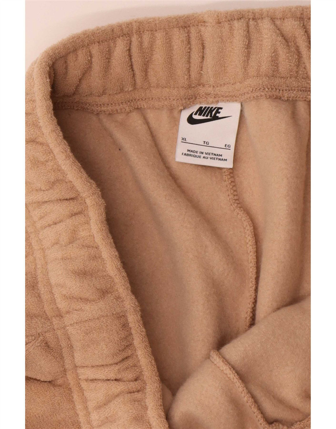 Nike Pantalon de survêtement en velours pour homme XL Beige Polyester