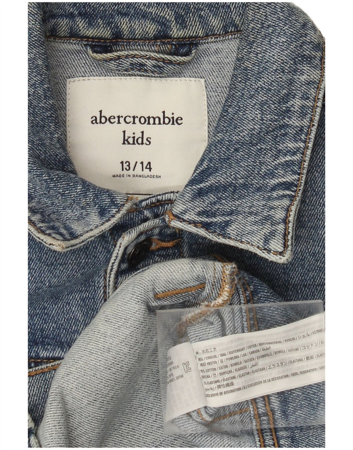 ABERCROMBIE & FITCH Veste en jean pour garçon 13-14 ans Bleu Coton