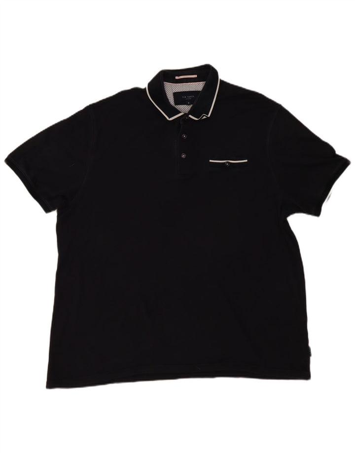 Ted Baker Polo Homme Taille 6 2XL Coton Noir