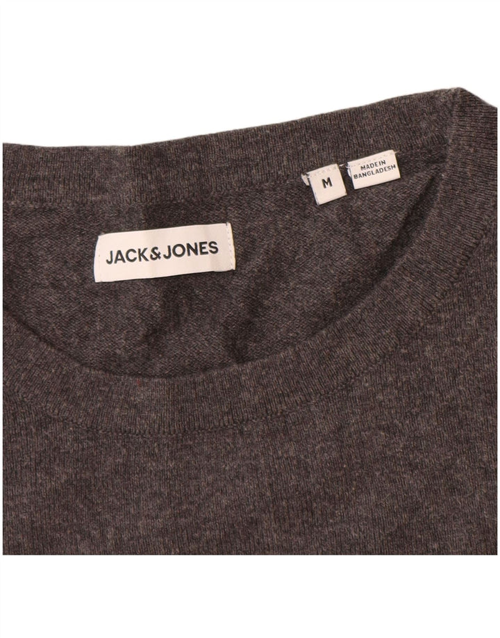 Jack & Jones Pull Col Rond Homme Gris Moyen Coton