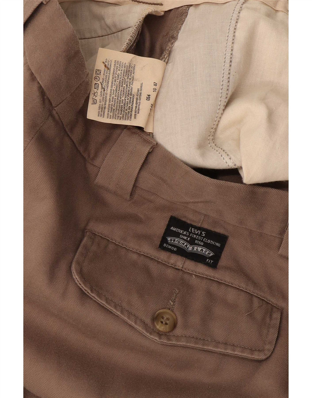 Levi's Pantalon Chino Pegged Femme W34 L30 Coton Beige