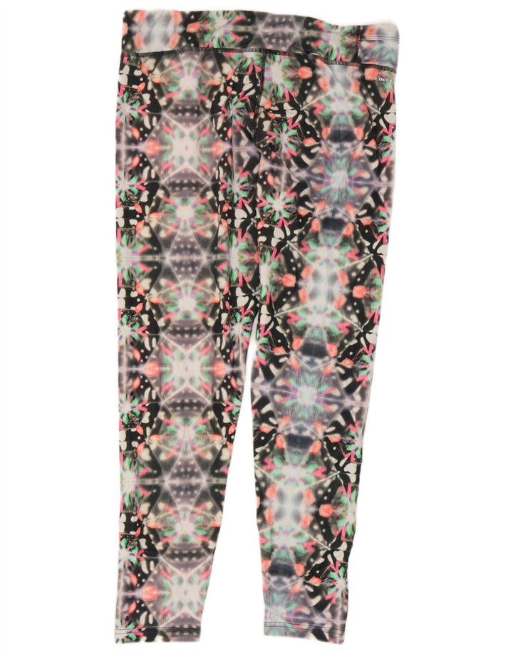 Adidas Climalite Leggings UK 16/18 Large Noir Géométrique Polyester