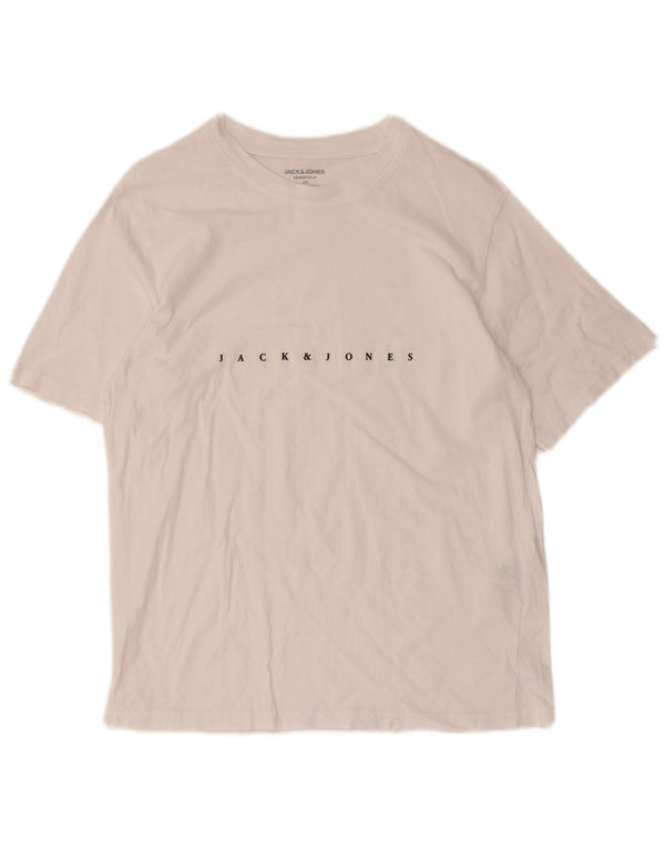 Jack & Jones T-Shirt Graphique Top XS Blanc Coton Homme