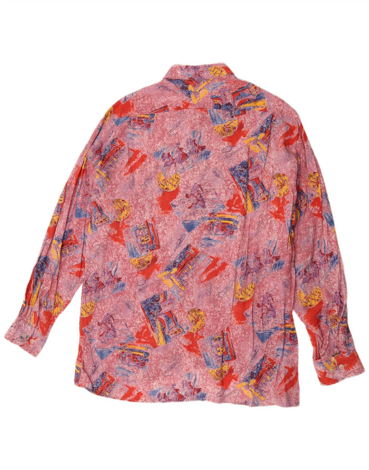 Angelo Litrico Chemise graphique homme taille 41/42 grande viscose multicolore