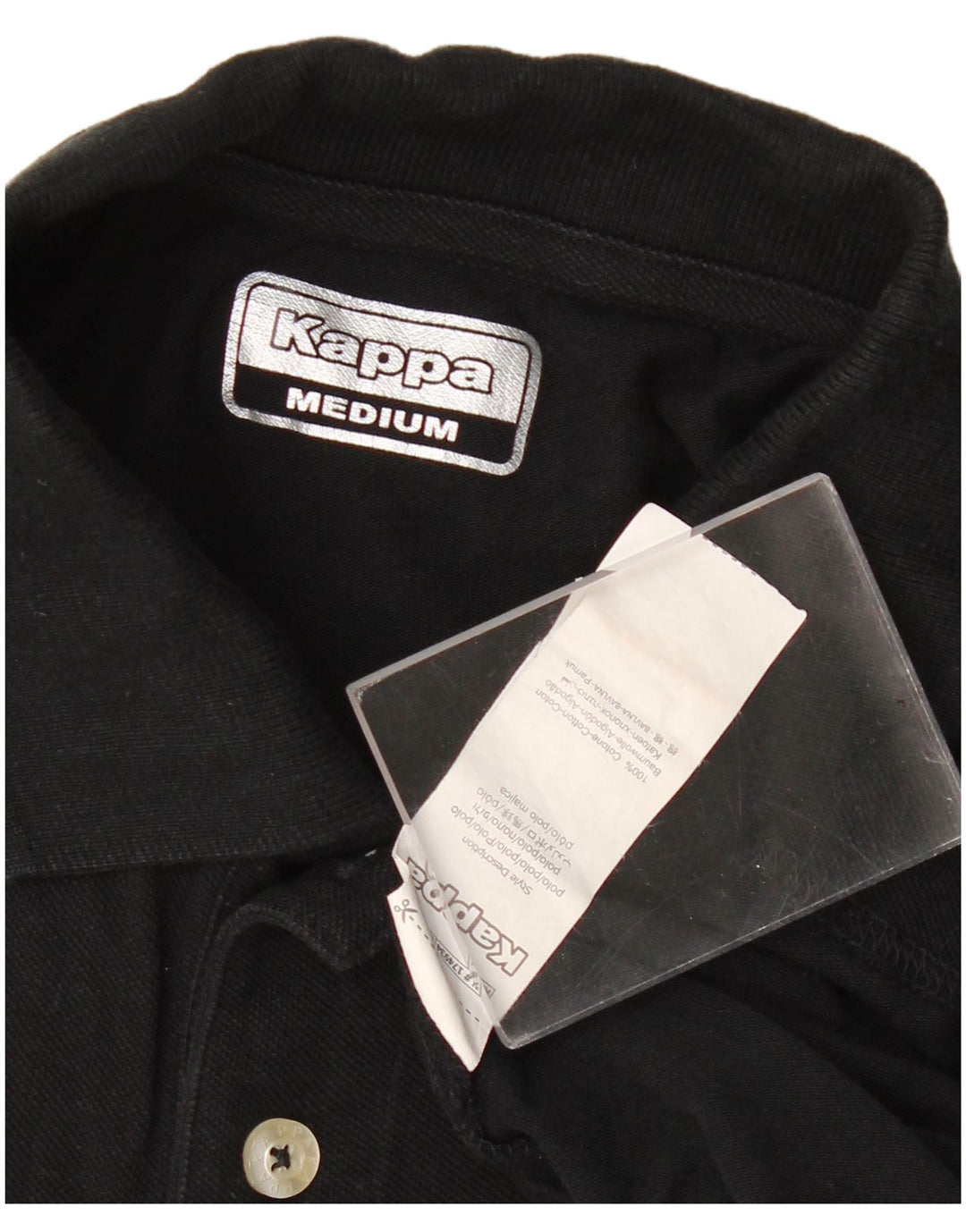 KAPPA Polo Homme Noir Moyen Coton