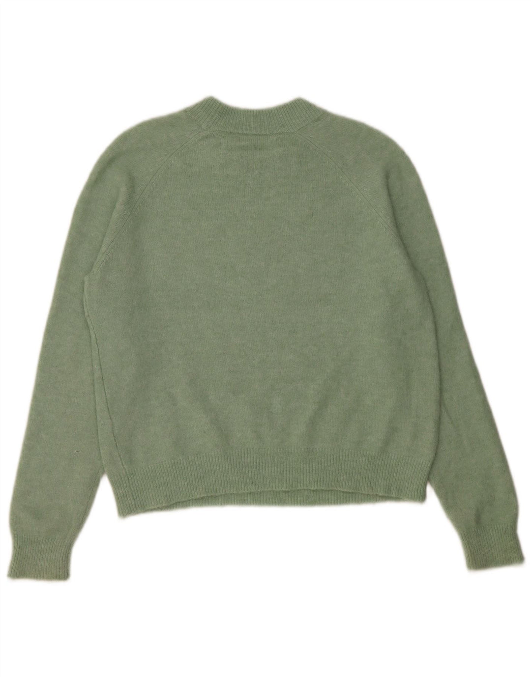 Zara Pull surdimensionné à col rond pour femme UK 10 Petit Vert