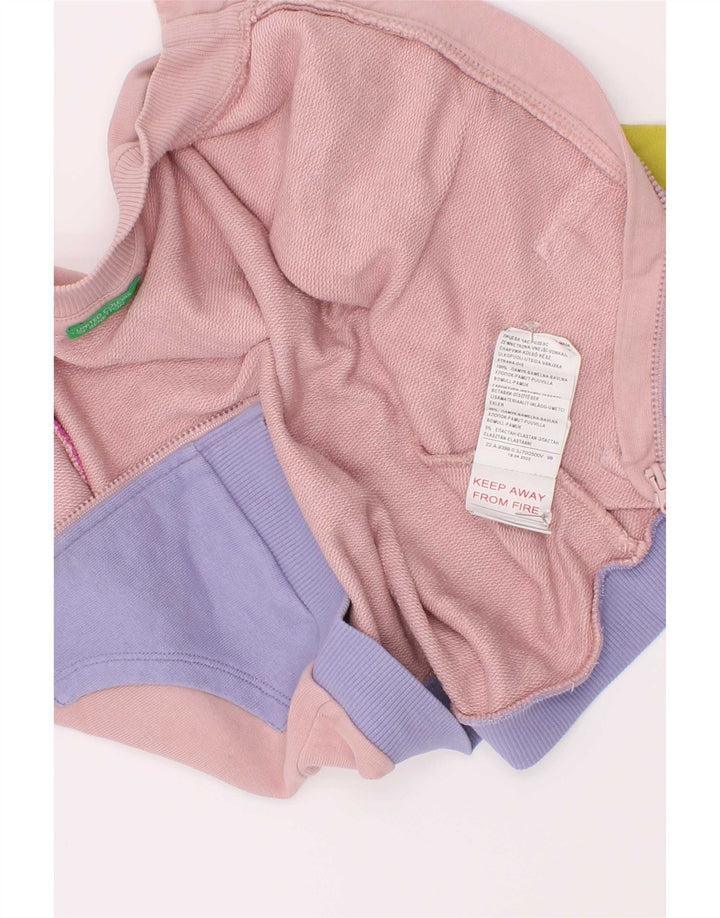 Benetton Veste de Survêtement Fille 2-3 Ans Multicolore Colourblock