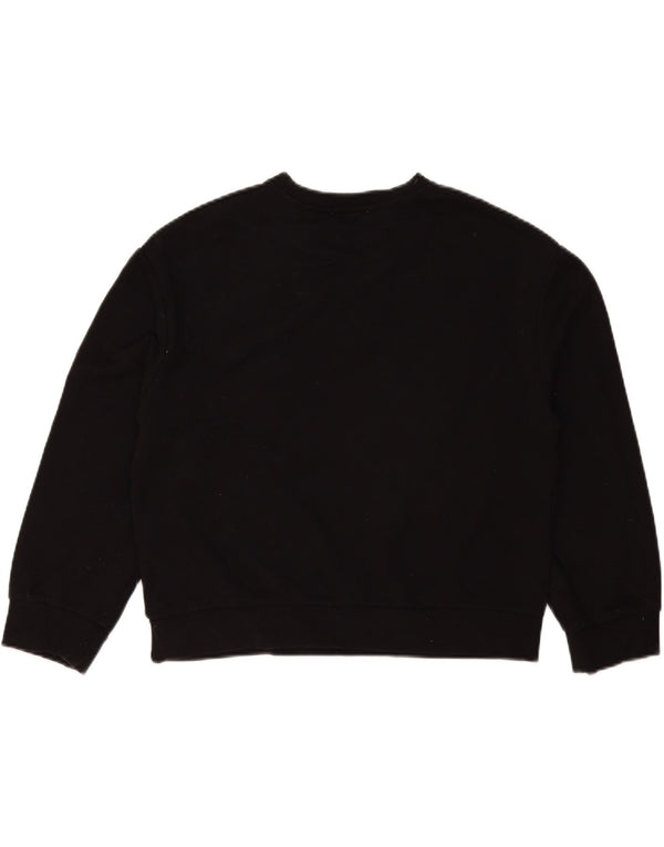 Zara Sweat-shirt surdimensionné pour femme UK 10 Petit Noir