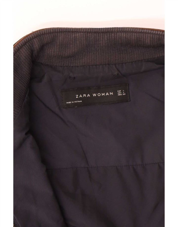 Zara Gilet matelassé pour femme UK 14 Large Bleu marine