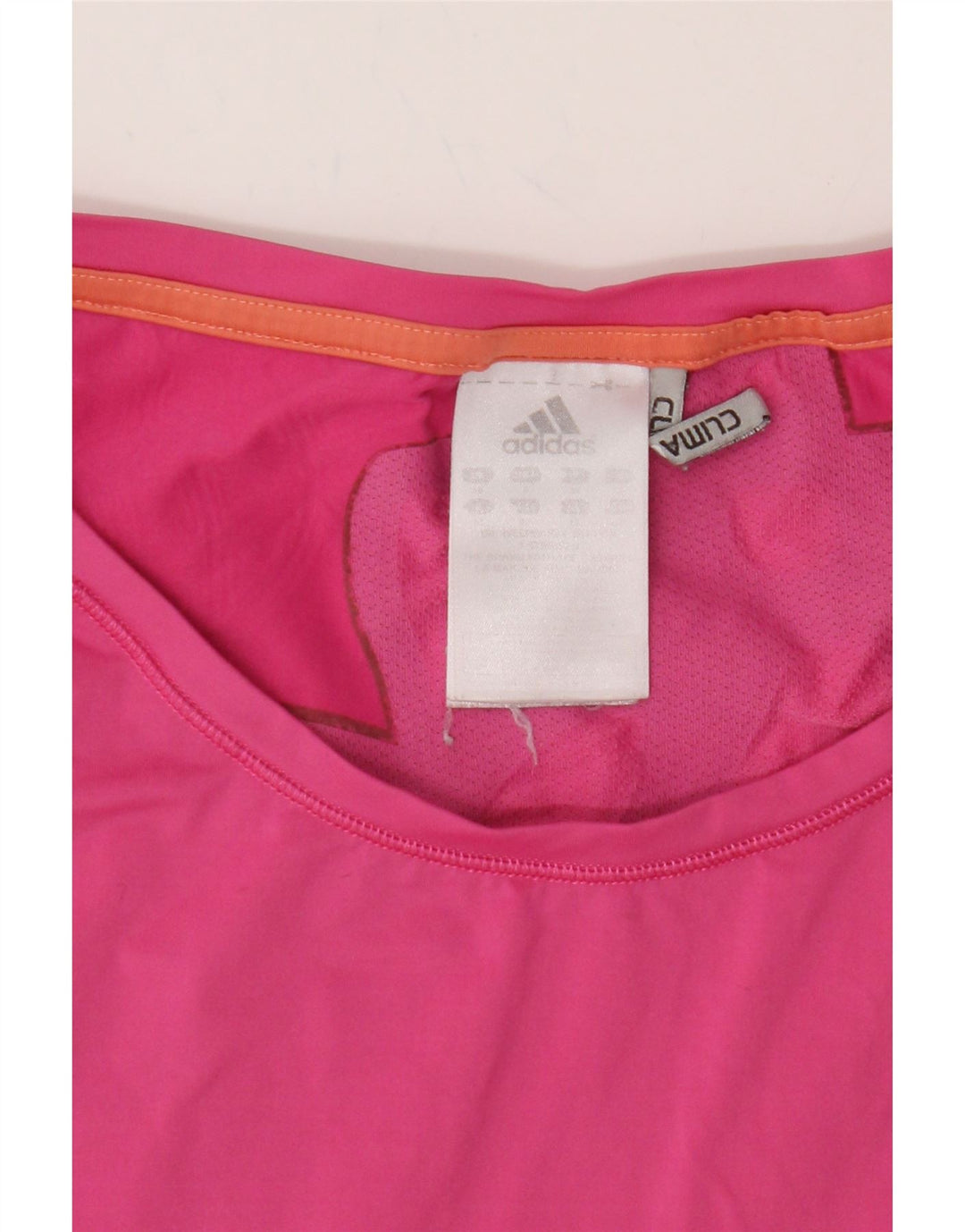 ADIDAS Womens Climacool Graphic T-Shirt Top UK 10 Small  Pink Polyester Vintage Adidas and Second-Hand Adidas from Messina Hembry 