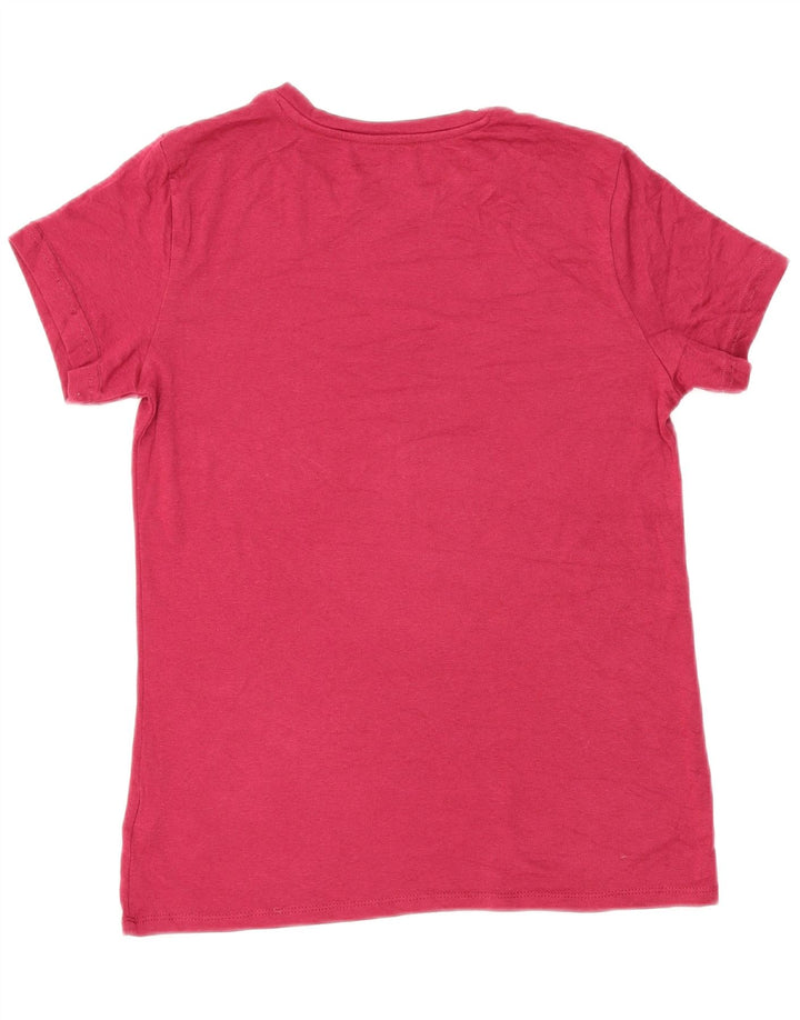 EDDIE BAUER Womens T-Shirt Top UK 12 Medium Pink Cotton Vintage Eddie Bauer and Second-Hand Eddie Bauer from Messina Hembry 