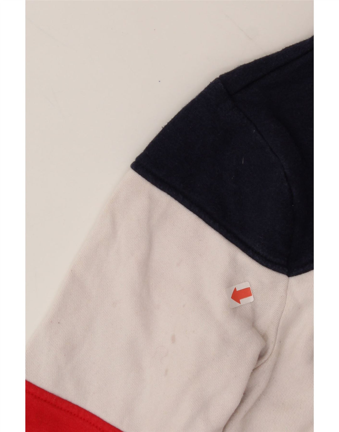 FILA Womens Graphic Hoodie Jumper UK 12 Medium  Multicoloured Colourblock Vintage Fila and Second-Hand Fila from Messina Hembry 