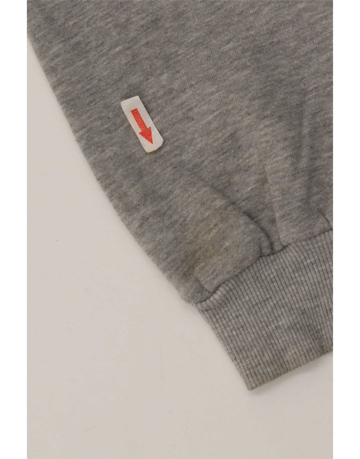 Zara Sweat-shirt graphique pour femme UK 14 Gris moyen Polyester
