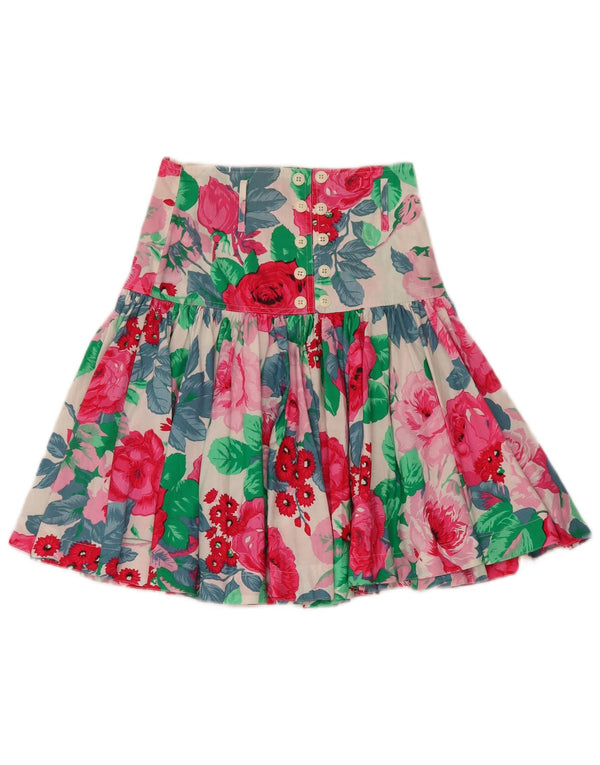 Sportstaff Jupe trapèze taille haute pour femme Small W24 Floral multicolore
