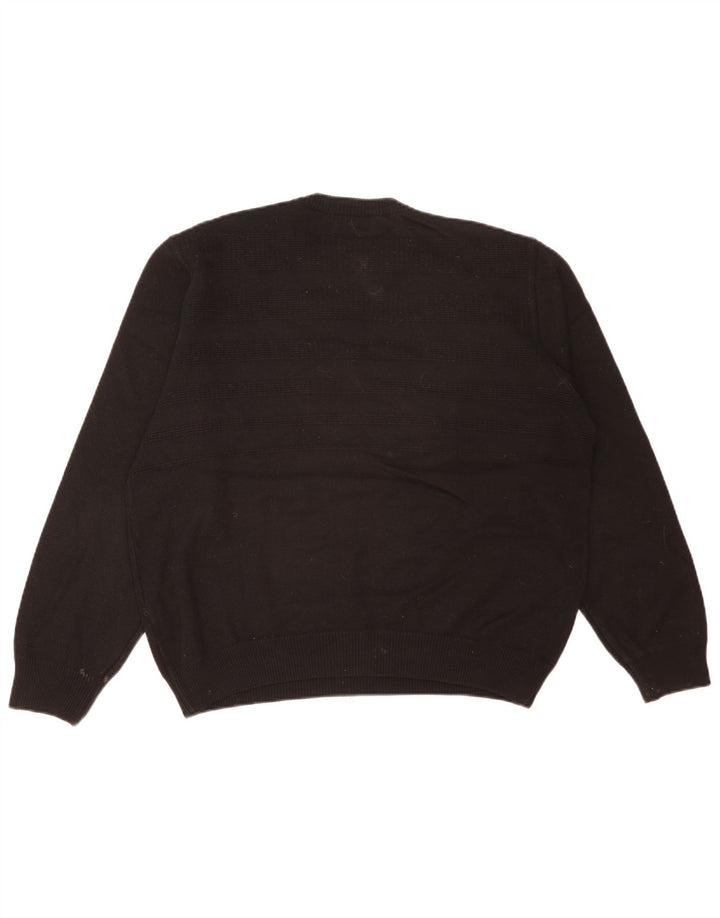 Marks & Spencer Pull à col rond pour homme en acrylique noir Taille L