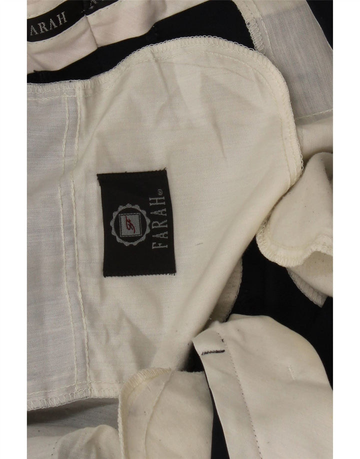 Farah Pantalon décontracté droit pour homme W38 L31 Bleu marine