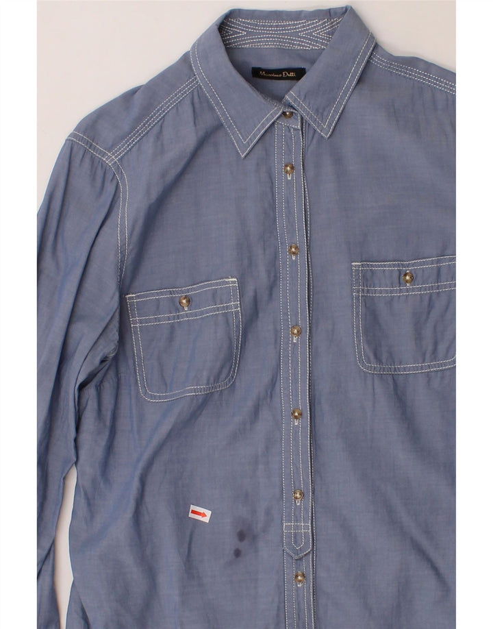 MASSIMO DUTTI Womens Shirt EU 38 Small Blue Vintage Massimo Dutti and Second-Hand Massimo Dutti from Messina Hembry 