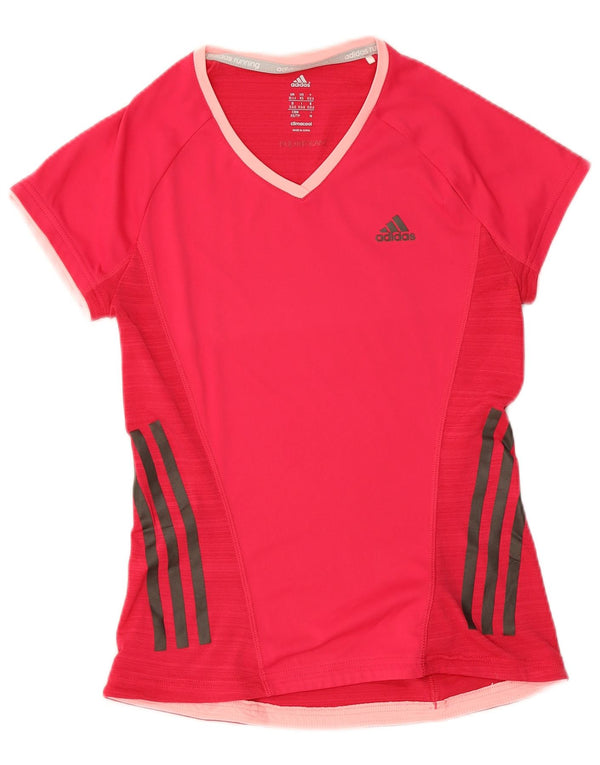 Adidas Climacool T-Shirt Top UK 4/6 XS Rose Polyester