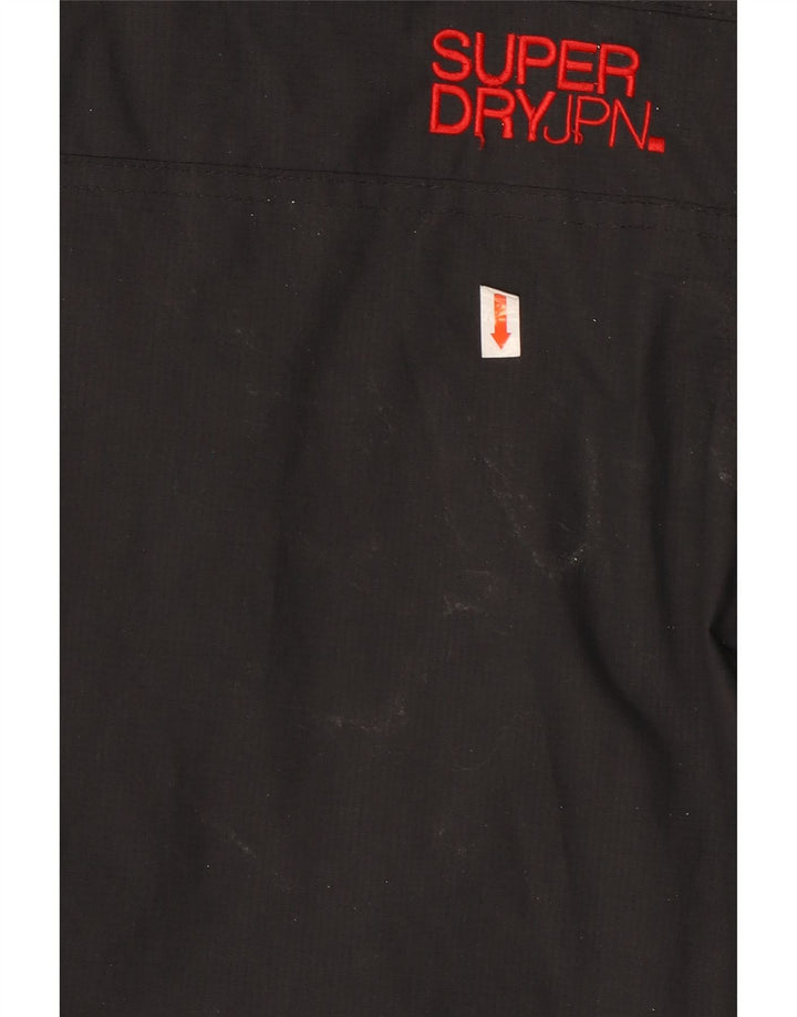 SUPERDRY Veste coupe-vent femme UK 18 XL Nylon noir