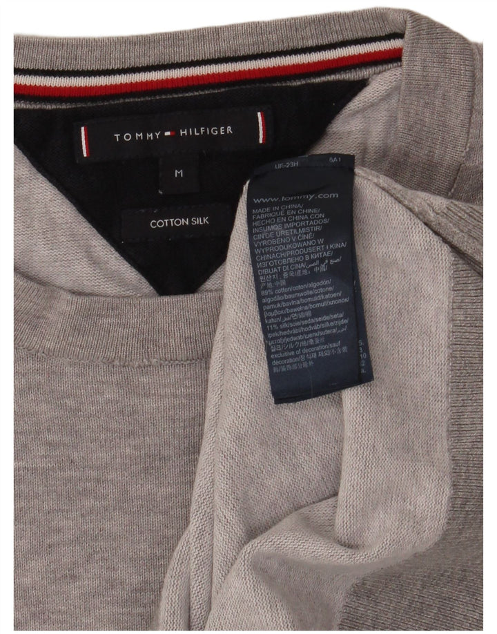 Tommy Hilfiger Pull Ras du Cou Homme Gris Moyen Coton