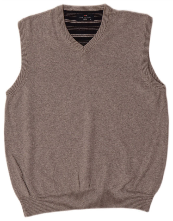 Marks & Spencer Débardeur Blue Harbor Vest Homme Gris Moyen Coton