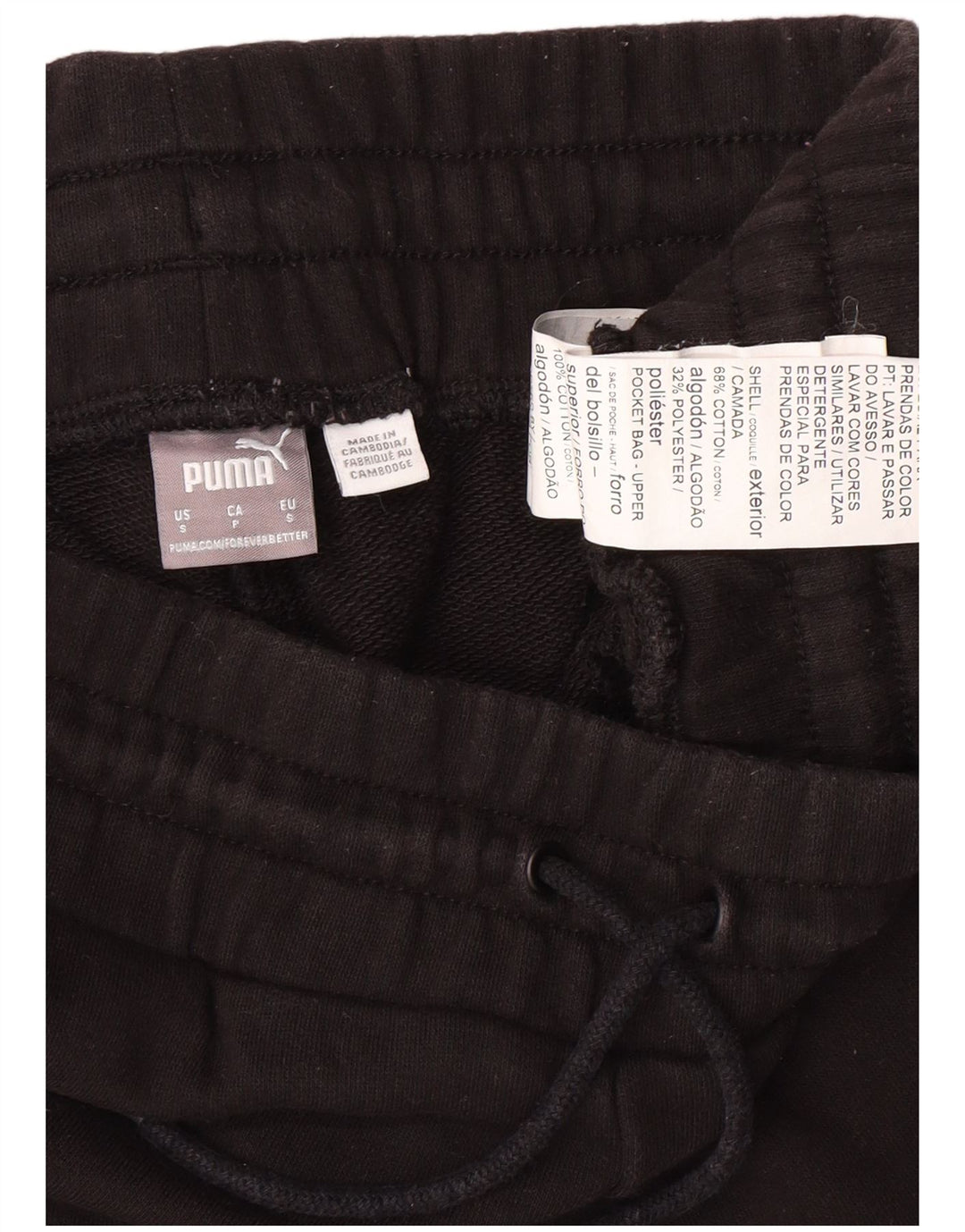 PUMA Short de sport pour femme UK 8 Small Noir Coton