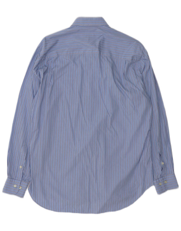 Burberry Mens Shirt Medium Blue Pinstripe