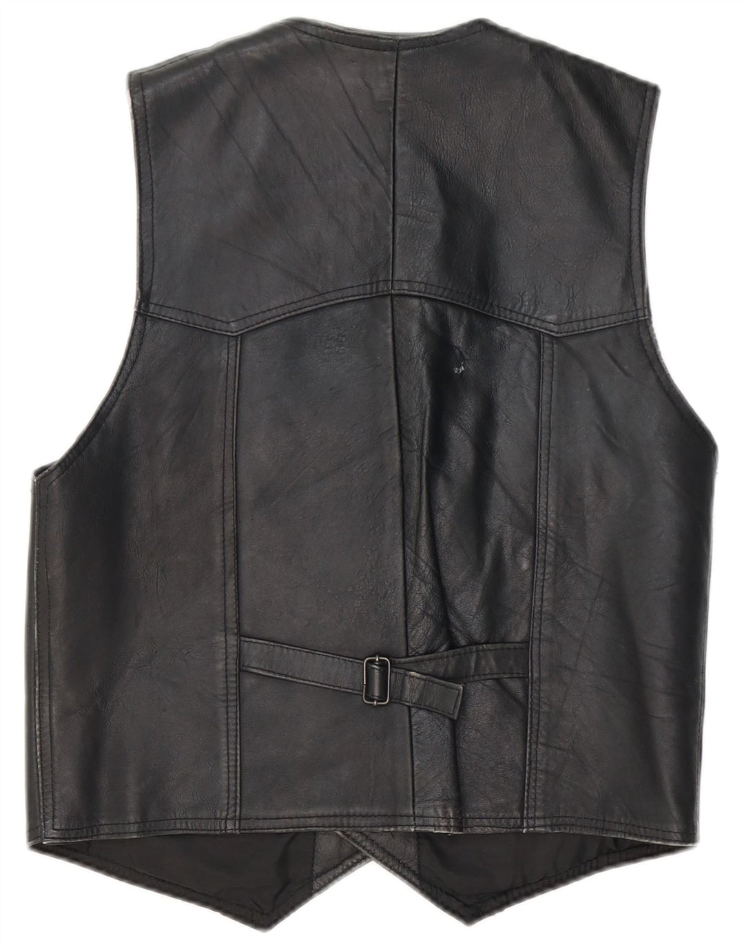 gilet en cuir homme vintage noir moyen
