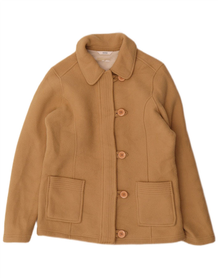 Marks & Spencer Veste polaire surdimensionnée pour femme UK 10 Small Beige Polyester
