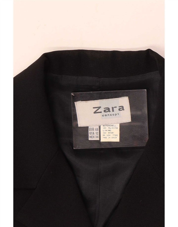 Zara Veste Blazer 4 Boutons Femme EU 44 XL Noir Polyester