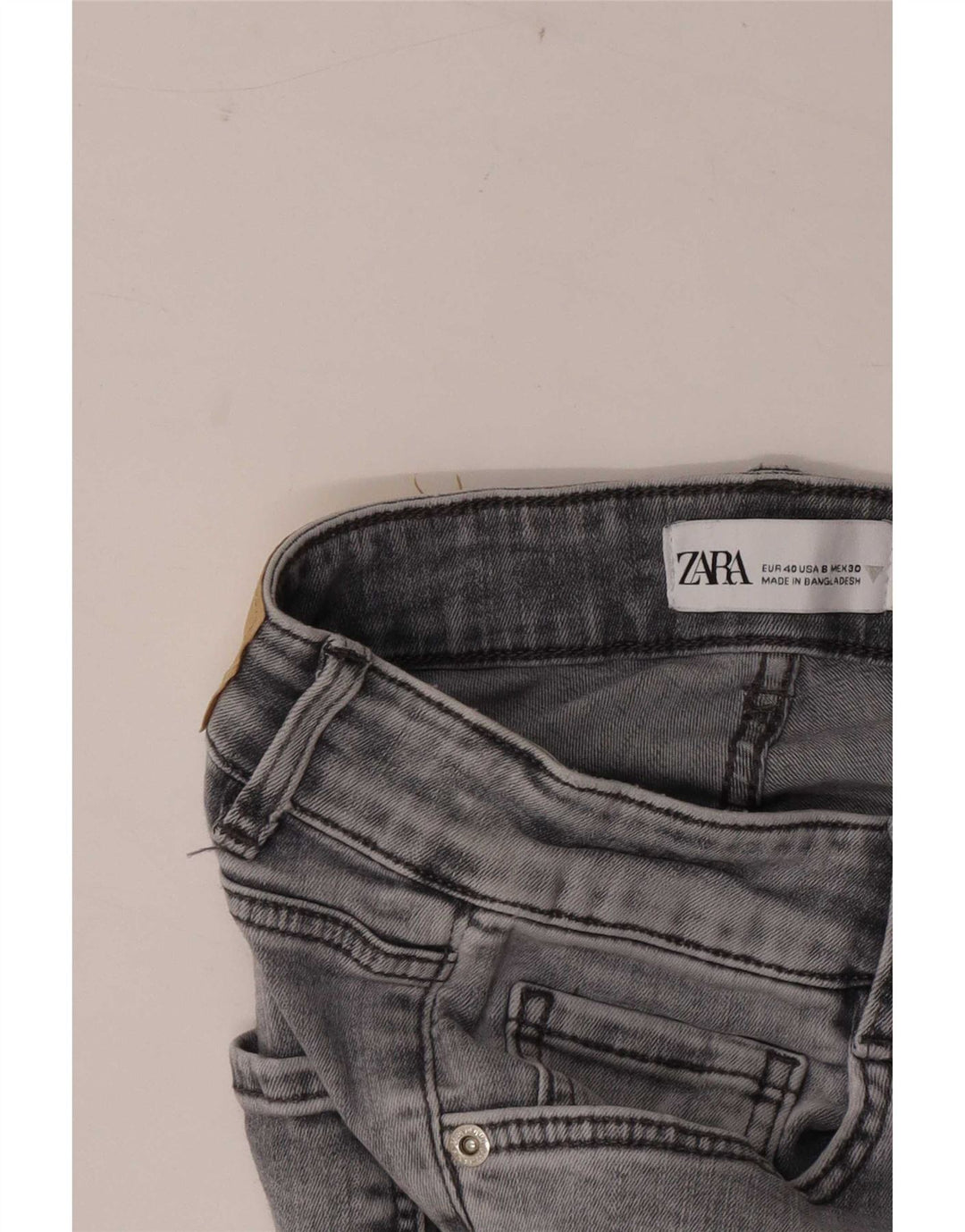 Zara Jean skinny femme EU 40 Medium W30 L28 Gris