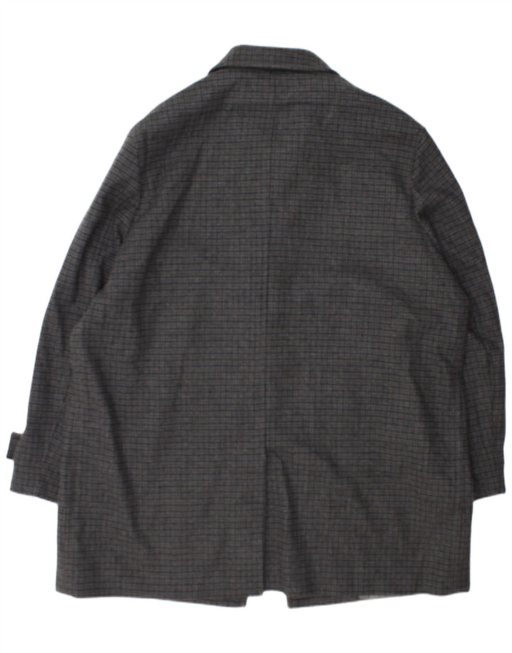 Marks & Spencer Manteau pour homme UK 44 2XL Gris pied-de-poule en laine