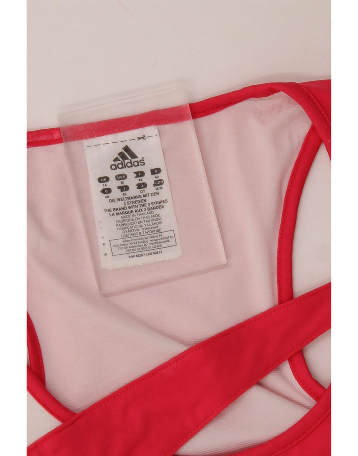ADIDAS Débardeur pour femme UK 14 Nylon rose moyen colour block