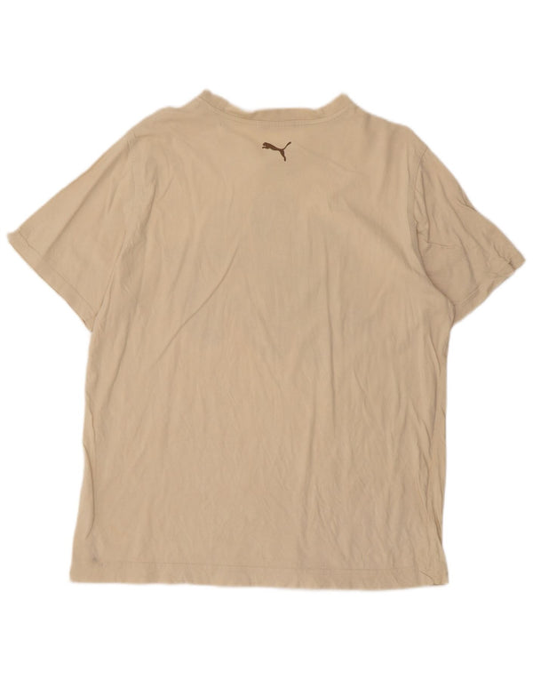 Puma T-shirt graphique pour homme, grand, beige