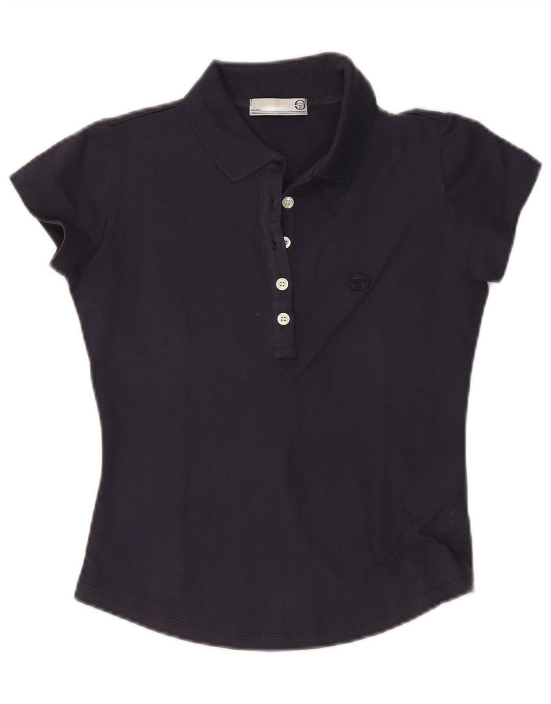 SERGIO TACCHINI Polo Femme UK 12 Coton Bleu Marine Moyen