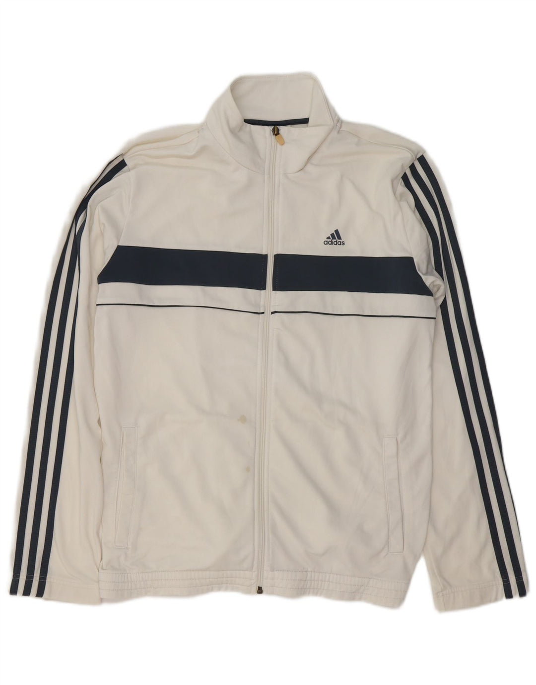 ADIDAS Veste de survêtement pour homme en polyester color block blanc moyen