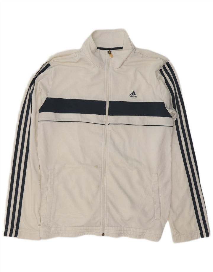 ADIDAS Veste de survêtement pour homme en polyester color block blanc moyen