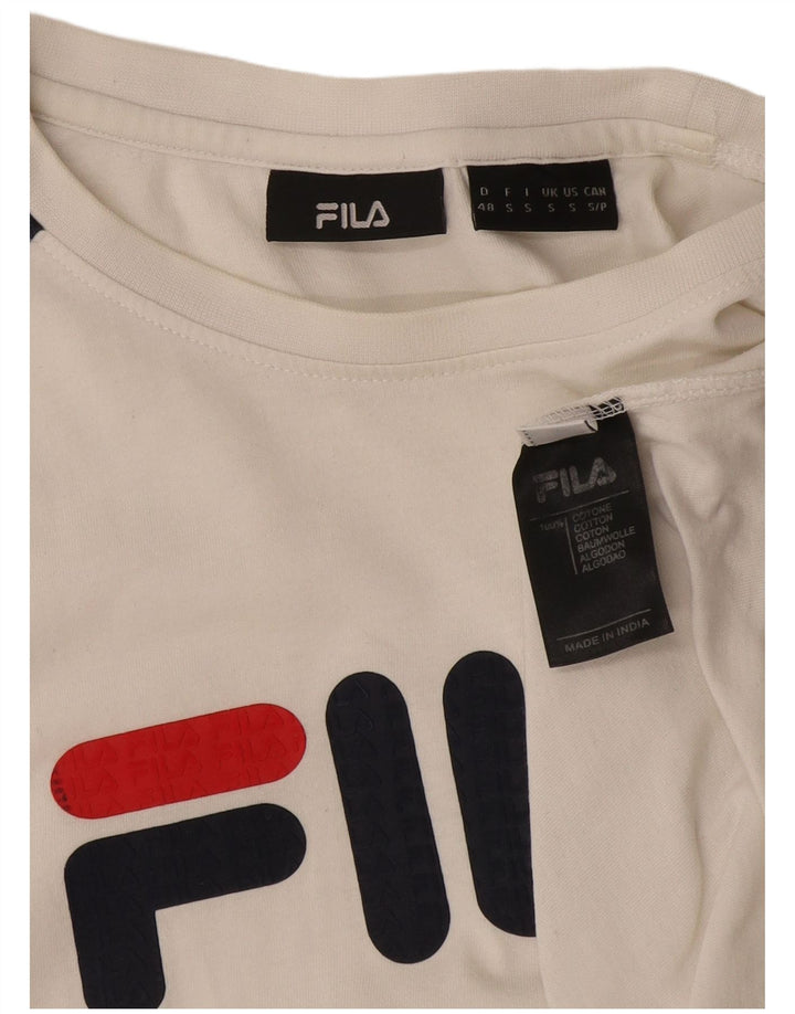 Fila T-Shirt Graphique Homme Petit Blanc Coton