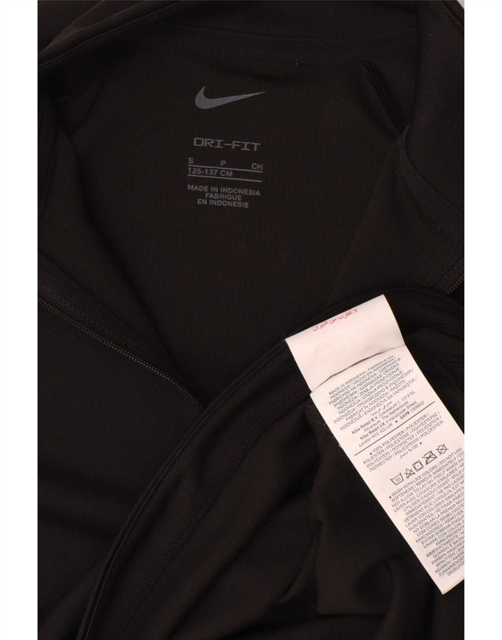 Nike Filles Dri Fit Zip Neck Pull Survêtement Haut 8-9 ans Petit Noir
