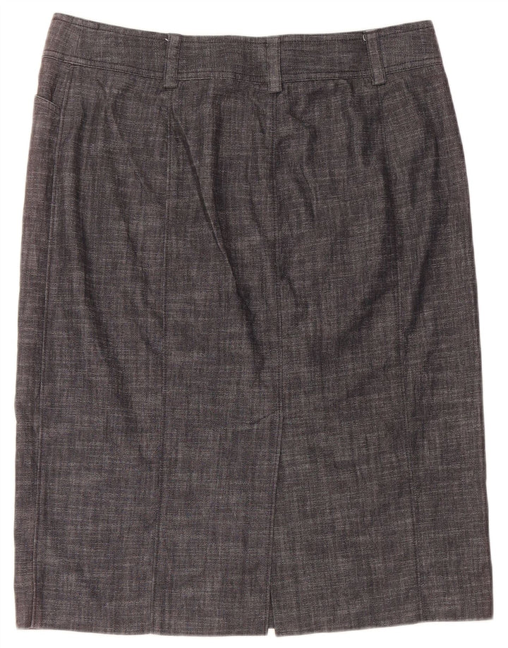 J. CREW Jupe droite femme US 12 Large W32 Coton gris