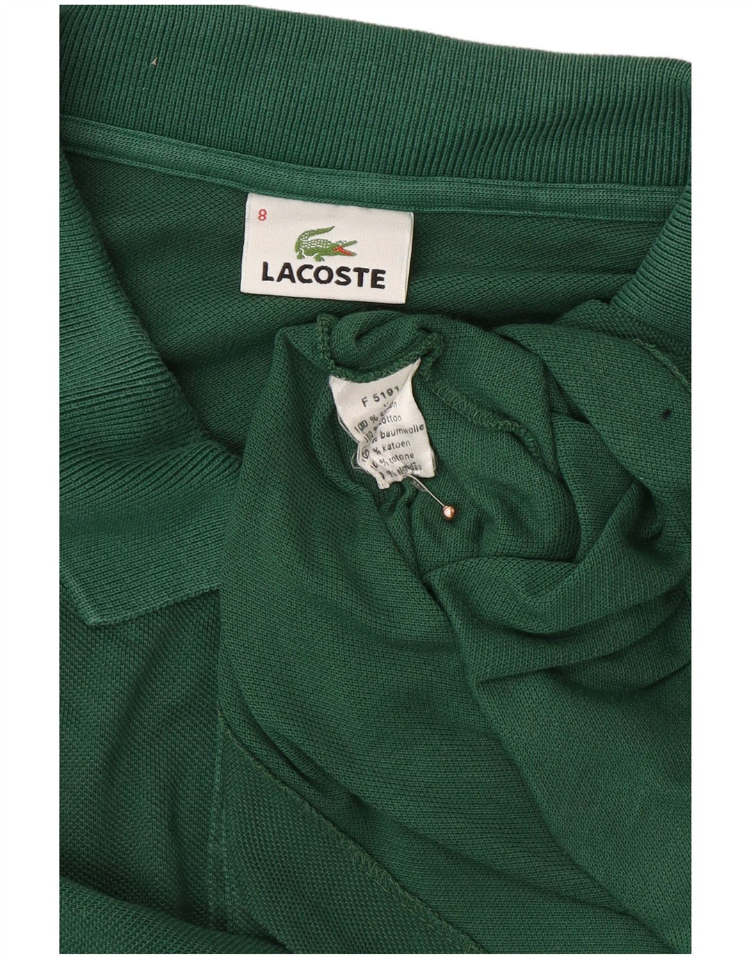 LACOSTE Polo Homme Taille 8 3XL Vert Coton