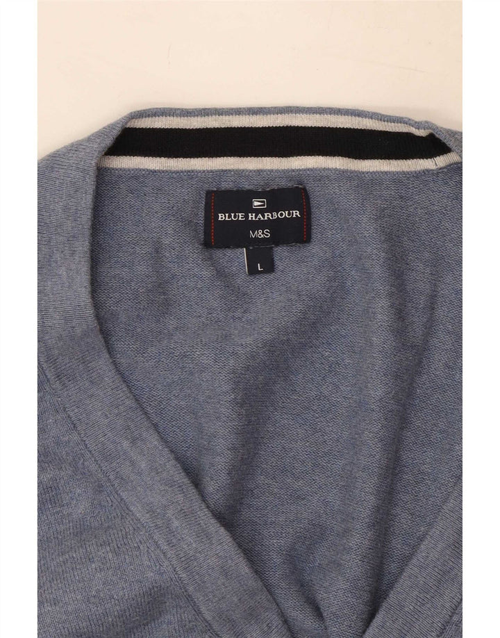 Marks & Spencer Pull cardigan Harbour bleu pour homme Large