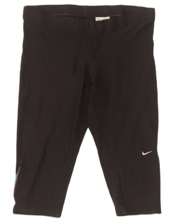 Nike Legging Capri Dri Fit pour femme UK 16/18 Large Noir Polyester