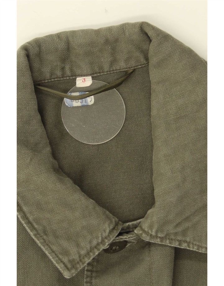Chemise militaire vintage pour hommes petit kaki