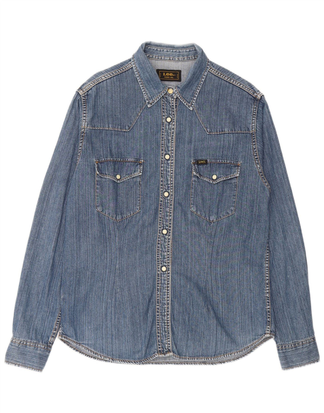 LEE Womens Denim Shirt UK 18 XL Blue Cotton
