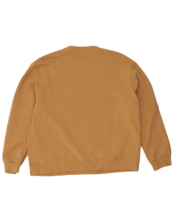 Zara Sweat-shirt surdimensionné pour femme UK 10 Petit coton beige